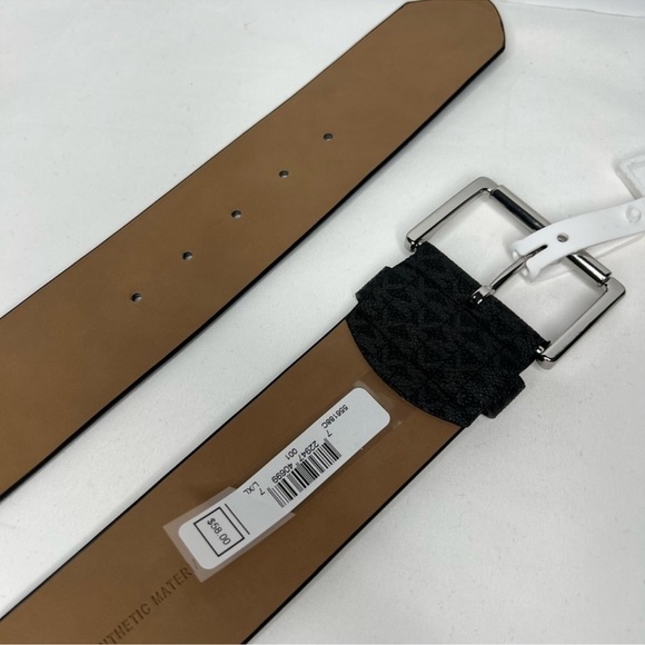 Michael Kors Elastic MK Logo Buckle Belt - Picture 4 of 7
